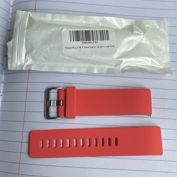 Fitbit Blaze Accessory Band, Large, Coral Pink, Smartwatch Replacement Wristband - Picture 3 of 4